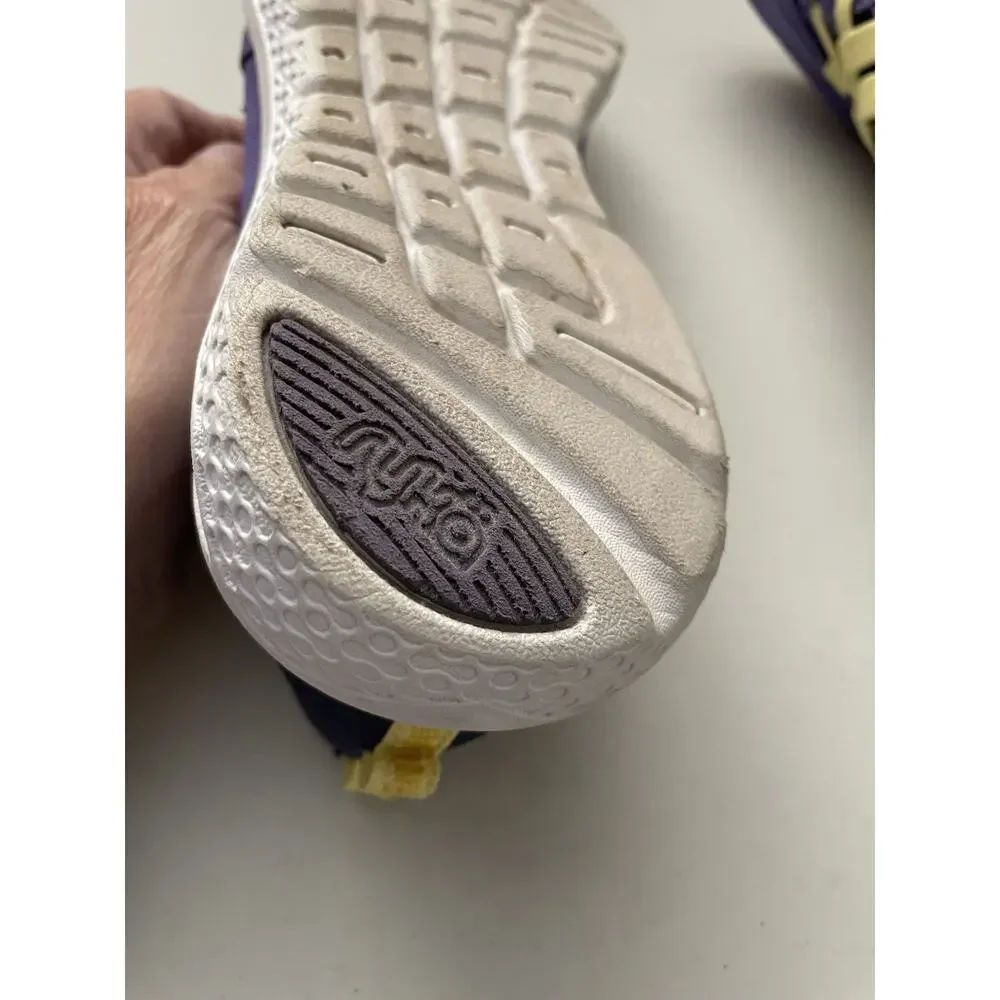 rykä Sneakers Women's 7.5M Purple & Yellow Elastic Bands Walking Shoe